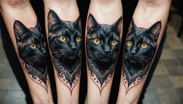 Tatouage chat noir : des designs qui séduisent et intriguent